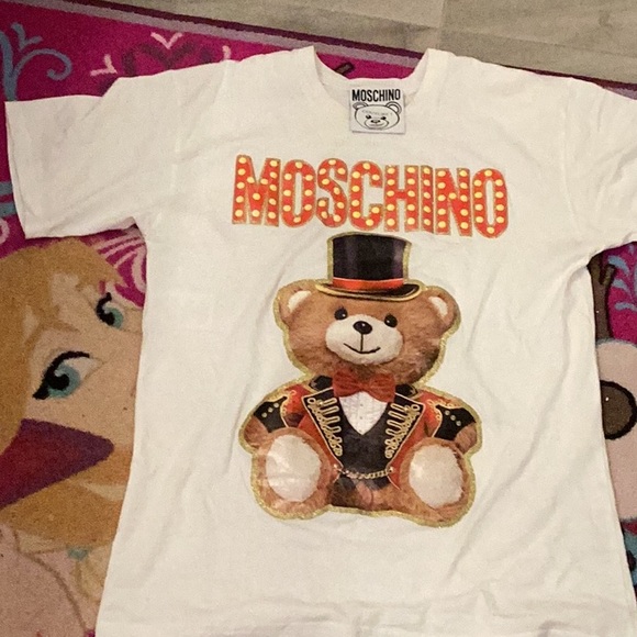 M887 MOSCHINO happy bear unisex oversized tee - Picture 4 of 6